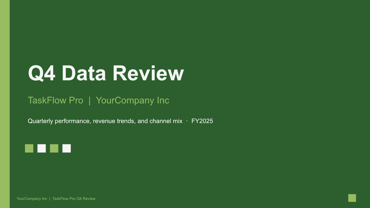 Data review and chart-literacy lesson, first slide